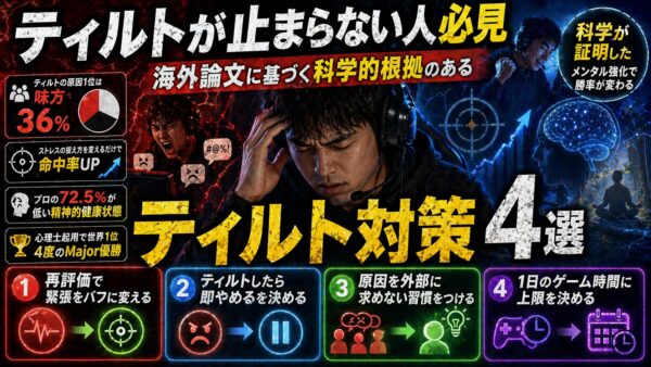 ティルトが止まらない人必見 ―海外論文に基づく科学的根拠のあるティルト対策4選