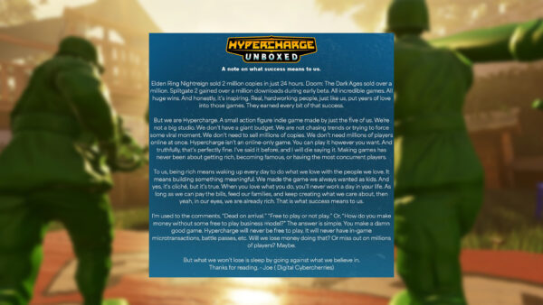 「Hyperchargeは失敗作じゃない」―インディーTPS開発チームがユーザーの批判にブチギレ、結果的に大きなPRに。売上ランキング6位に急上昇