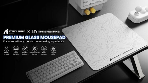 【製品レビュー】MAMBASNAKE×ATTACKSHARK CM05 ガラスマウスパッド