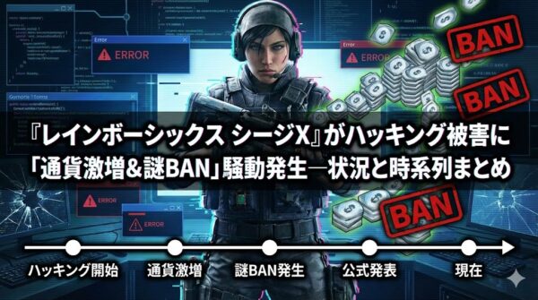 『レインボーシックス シージX』がハッキング被害に「通貨激増＆謎BAN」騒動発生―状況と時系列まとめ