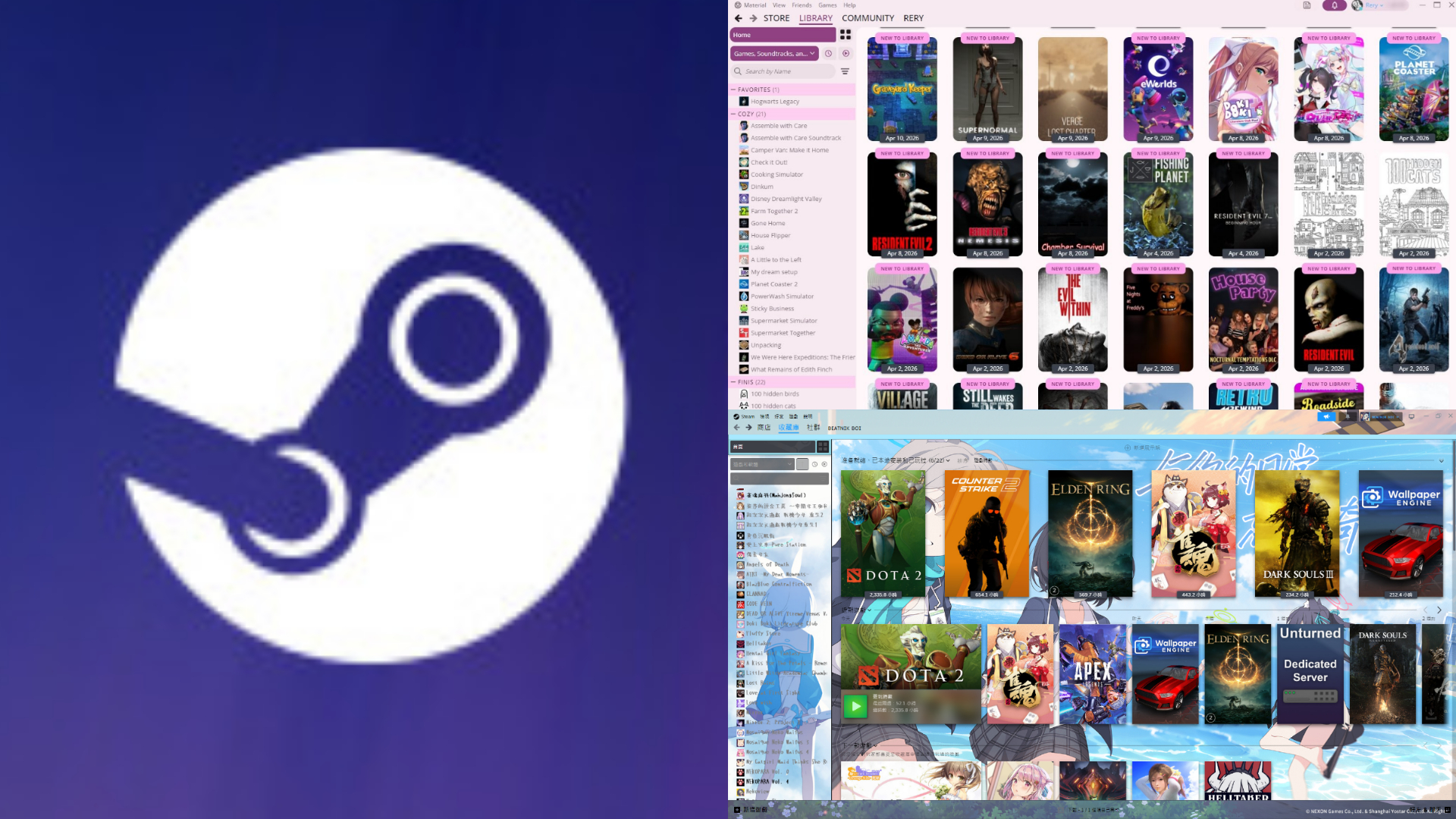 Steamクライアントのカラーテーマを自由に変更する方法が話題に、ピンクや好みの色に変更可能