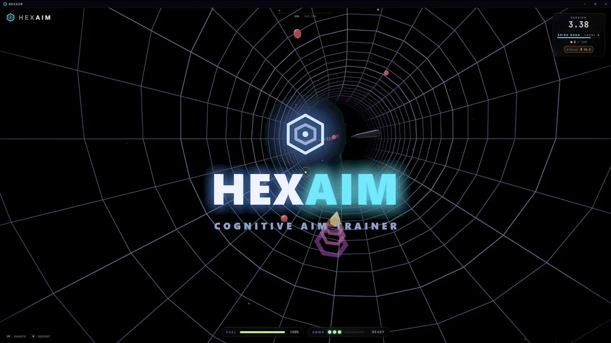 元プロ選手が開発した認知負荷型エイムトレーナー「HEXAIM」がSteamで無料配信開始