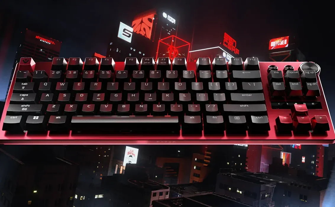 Razerがsentinelsコラボキーボード「Huntsman V3 Pro TKL 8KHz Sentinels Edition」を発表